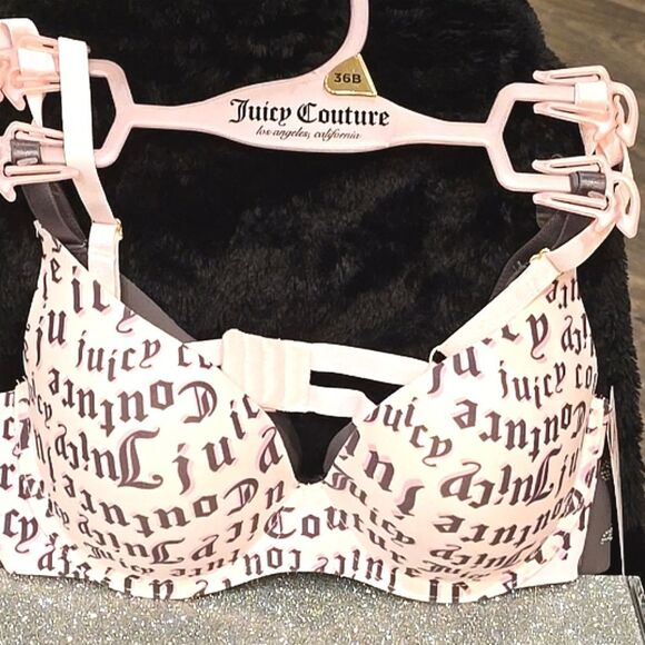 Juicy Couture 2-PK Rhinestone/Juicy Logo Push-Up Bra - Picture 6 of 8